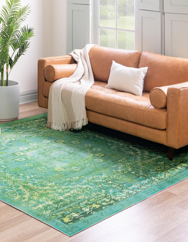 Baroque Era Collection Area Rug - Versailles (Spring Green) Square Spring Green  lifestyle 13