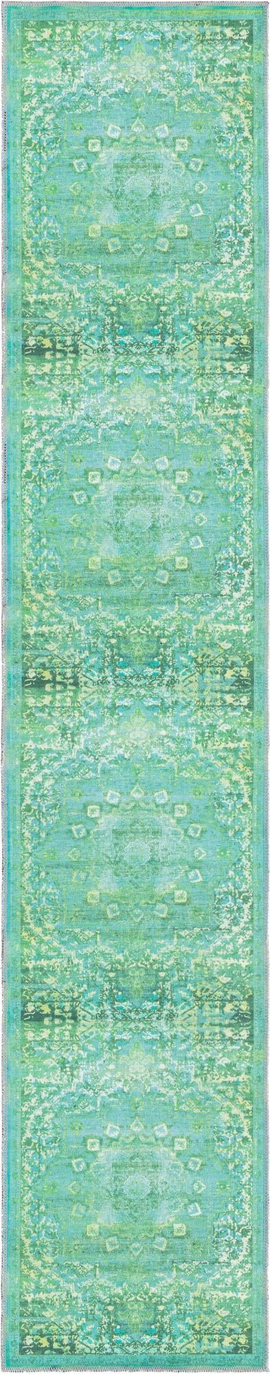 Baroque Era Collection Area Rug - Versailles (Spring Green) Runner Spring Green  lifestyle 33