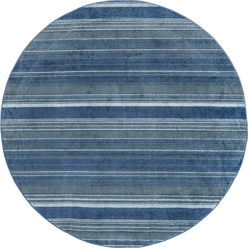 Jewel Oasis Collection Area Rug - Sapphire (Blue) Round Blue  lifestyle 37