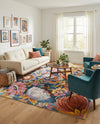 Meadow Breeze Collection Area Rug -  Daffodil Rectangle Multi  lifestyle 3
