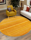 Jewel Oasis Collection Area Rug - Sapphire (Yellow) Round Yellow  lifestyle 16