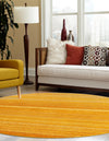 Jewel Oasis Collection Area Rug - Sapphire (Yellow) Round Yellow  lifestyle 21