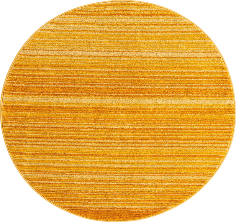 Jewel Oasis Collection Area Rug - Sapphire (Yellow) Round Yellow  lifestyle 31