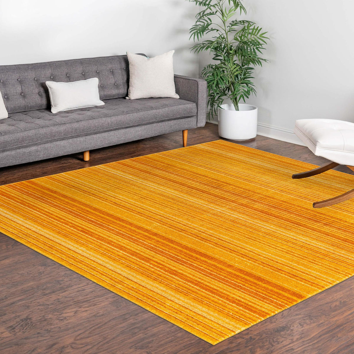 Jewel Oasis Collection Area Rug - Sapphire (Yellow) Square Yellow  lifestyle 56