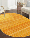 Jewel Oasis Collection Area Rug - Sapphire (Yellow) Oval Yellow  lifestyle 18