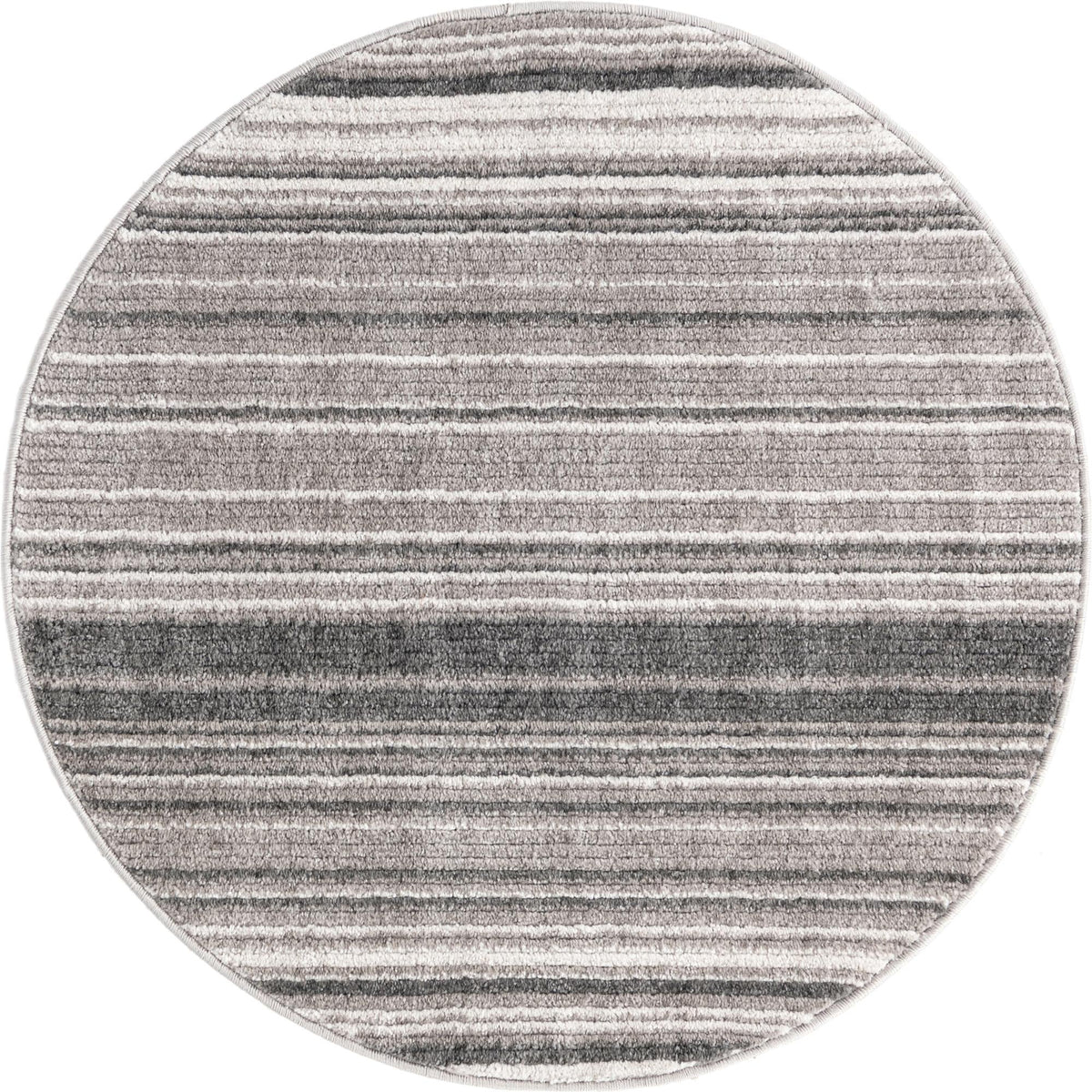 Jewel Oasis Collection Area Rug - Sapphire (Gray) Round Gray  lifestyle 14