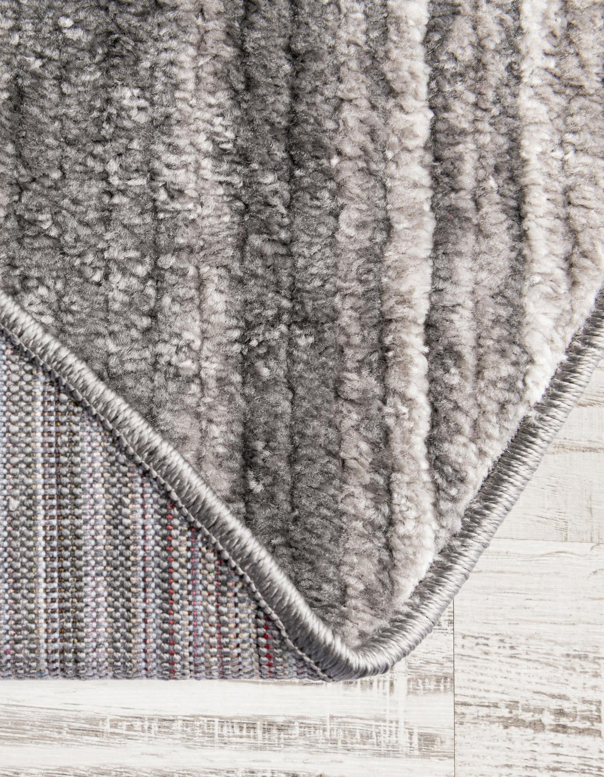 Jewel Oasis Collection Area Rug - Sapphire (Gray) Round Gray  lifestyle 32