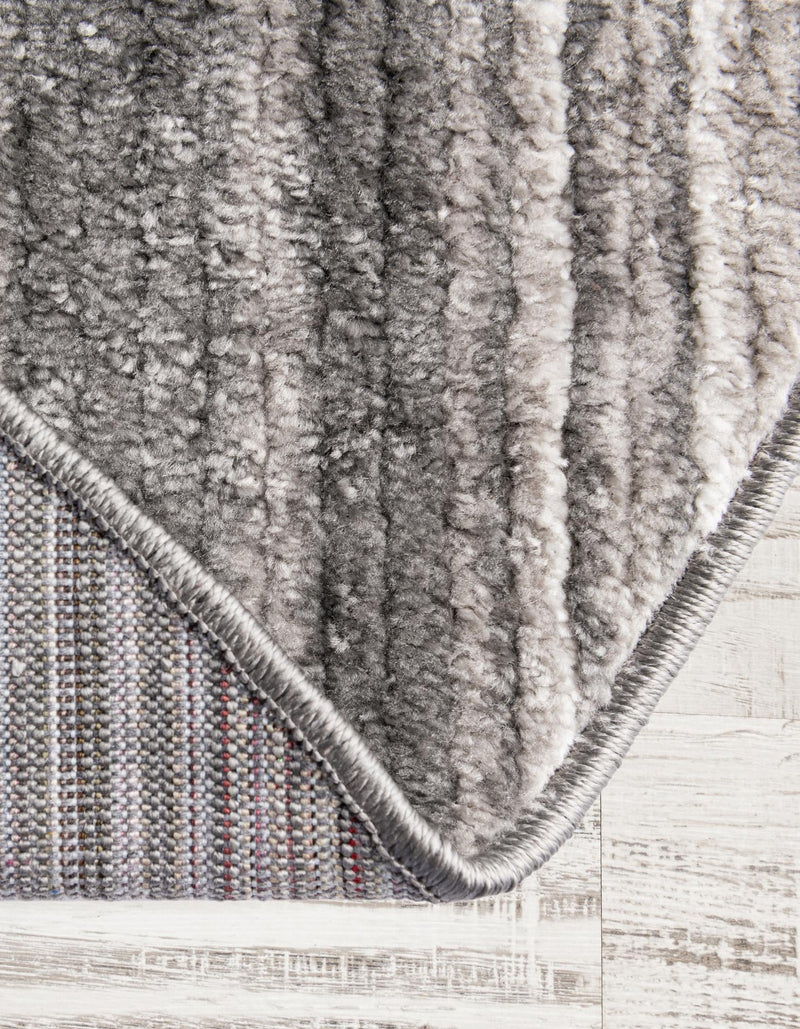 Jewel Oasis Collection Area Rug - Sapphire (Gray) Round Gray  lifestyle 32