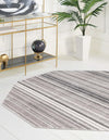 Jewel Oasis Collection Area Rug - Sapphire (Gray) Octagon Gray  lifestyle 22