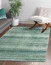 Jewel Oasis Collection Area Rug - Sapphire (Green) Rectangle Green  lifestyle 2