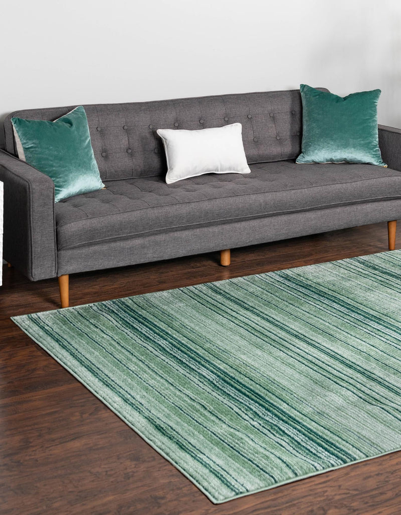 Jewel Oasis Collection Area Rug - Sapphire (Green) Rectangle Green  lifestyle 3
