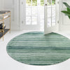 Jewel Oasis Collection Area Rug - Sapphire (Green) Round Green  lifestyle 19