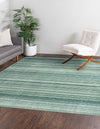 Jewel Oasis Collection Area Rug - Sapphire (Green) Square Green  lifestyle 20