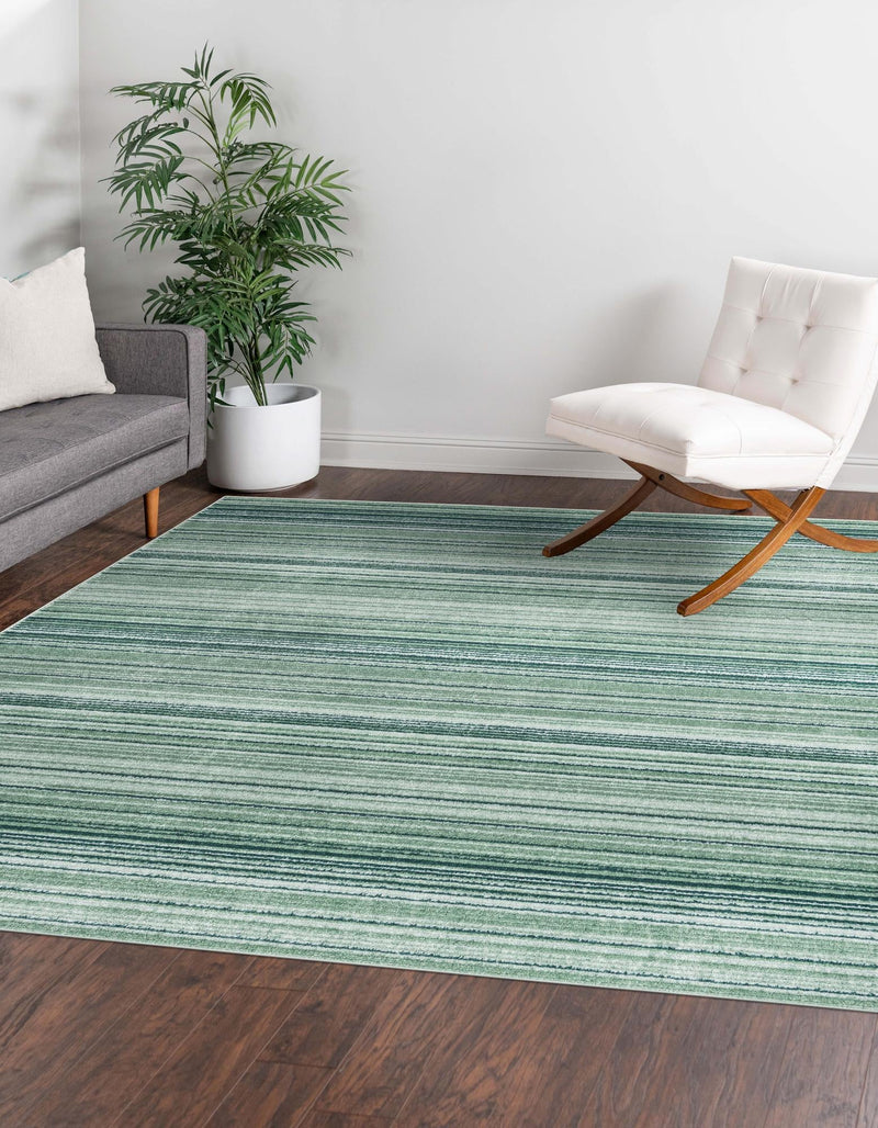 Jewel Oasis Collection Area Rug - Sapphire (Green) Square Green  lifestyle 20