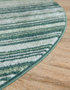 Jewel Oasis Collection Area Rug - Sapphire (Green) Oval Green  lifestyle 48