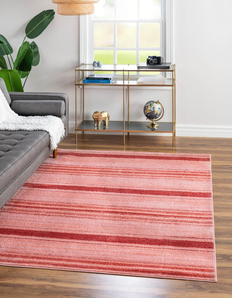 Jewel Oasis Collection Area Rug - Sapphire (Rusty Pink Rose) Rectangle Rusty Pink Rose  lifestyle 2