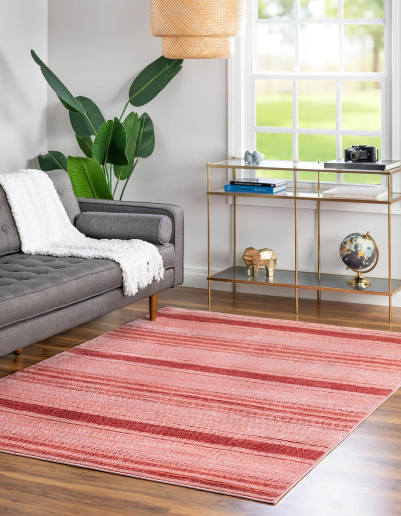 Jewel Oasis Collection Area Rug - Sapphire (Rusty Pink Rose) Rectangle Rusty Pink Rose  lifestyle 3