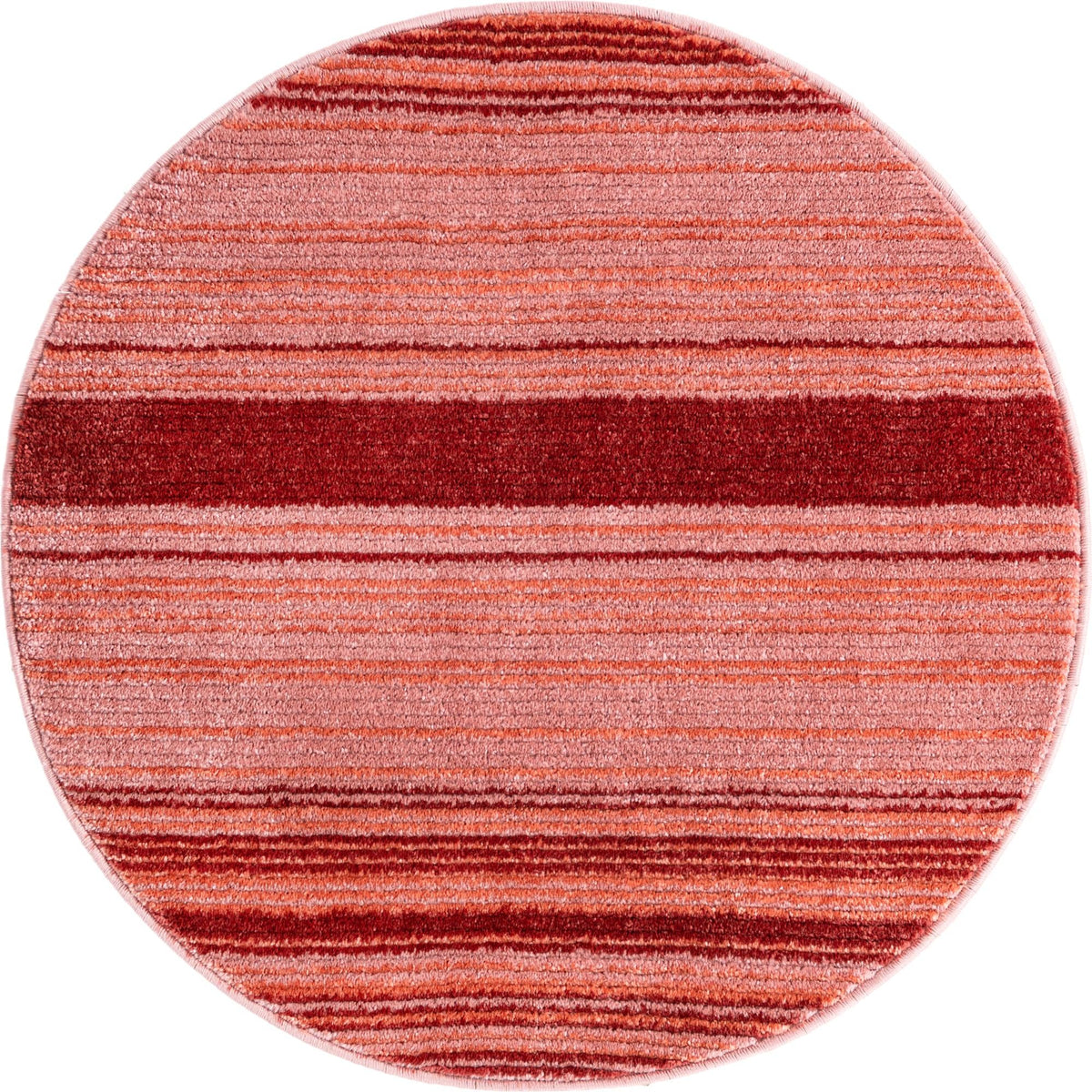 Jewel Oasis Collection Area Rug - Sapphire (Rusty Pink Rose) Round Rusty Pink Rose  lifestyle 14