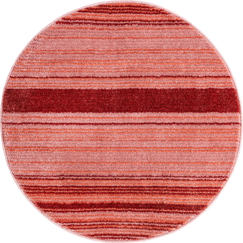 Jewel Oasis Collection Area Rug - Sapphire (Rusty Pink Rose) Round Rusty Pink Rose  lifestyle 14
