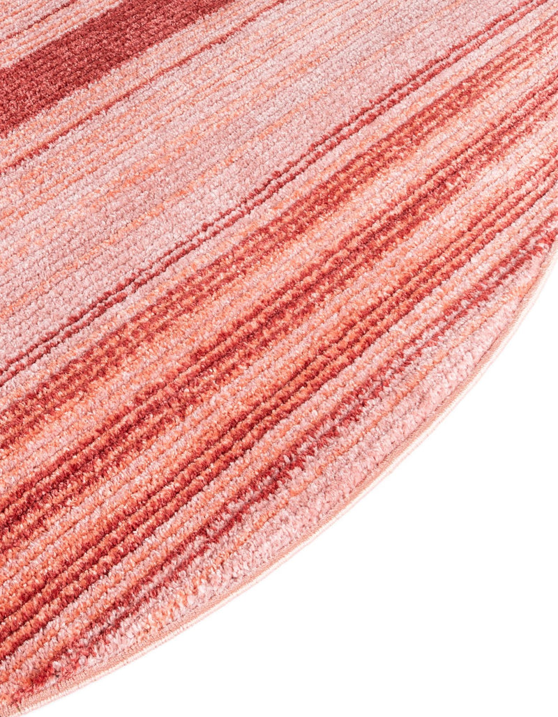 Jewel Oasis Collection Area Rug - Sapphire (Rusty Pink Rose) Round Rusty Pink Rose  lifestyle 39