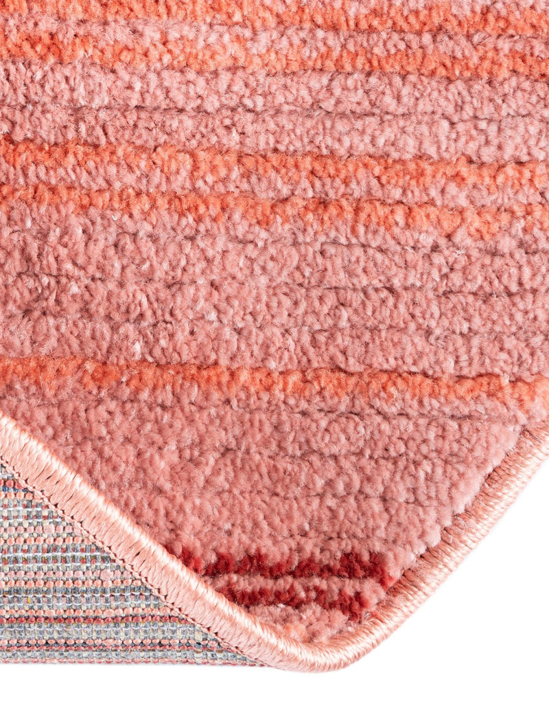 Jewel Oasis Collection Area Rug - Sapphire (Rusty Pink Rose) Round Rusty Pink Rose  lifestyle 49