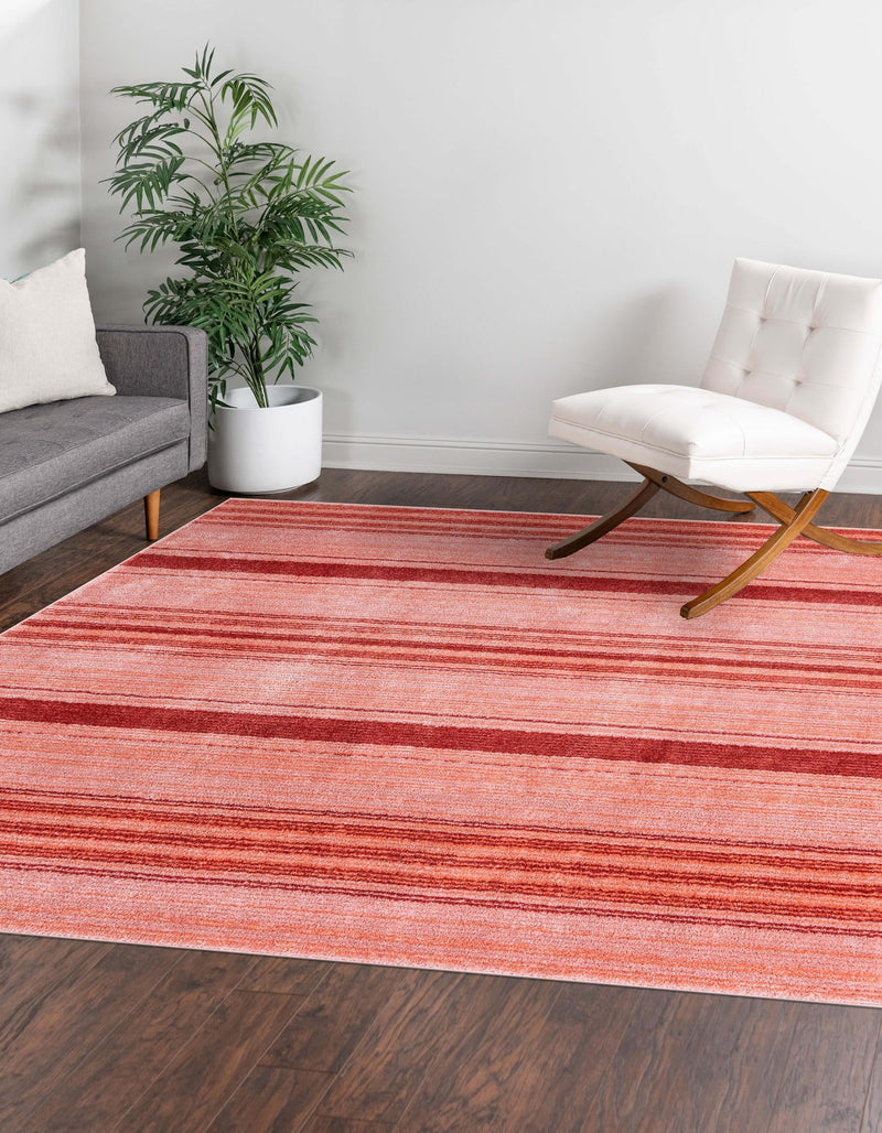 Jewel Oasis Collection Area Rug - Sapphire (Rusty Pink Rose) Square Rusty Pink Rose  lifestyle 20