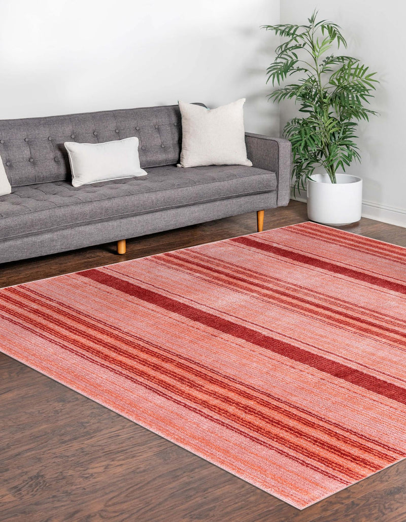 Jewel Oasis Collection Area Rug - Sapphire (Rusty Pink Rose) Square Rusty Pink Rose  lifestyle 25