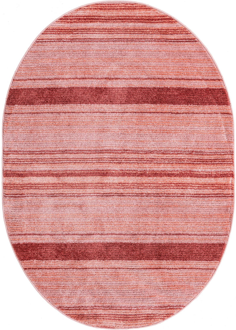 Jewel Oasis Collection Area Rug - Sapphire (Rusty Pink Rose) Oval Rusty Pink Rose  lifestyle 16