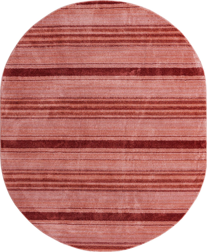 Jewel Oasis Collection Area Rug - Sapphire (Rusty Pink Rose) Oval Rusty Pink Rose  lifestyle 32