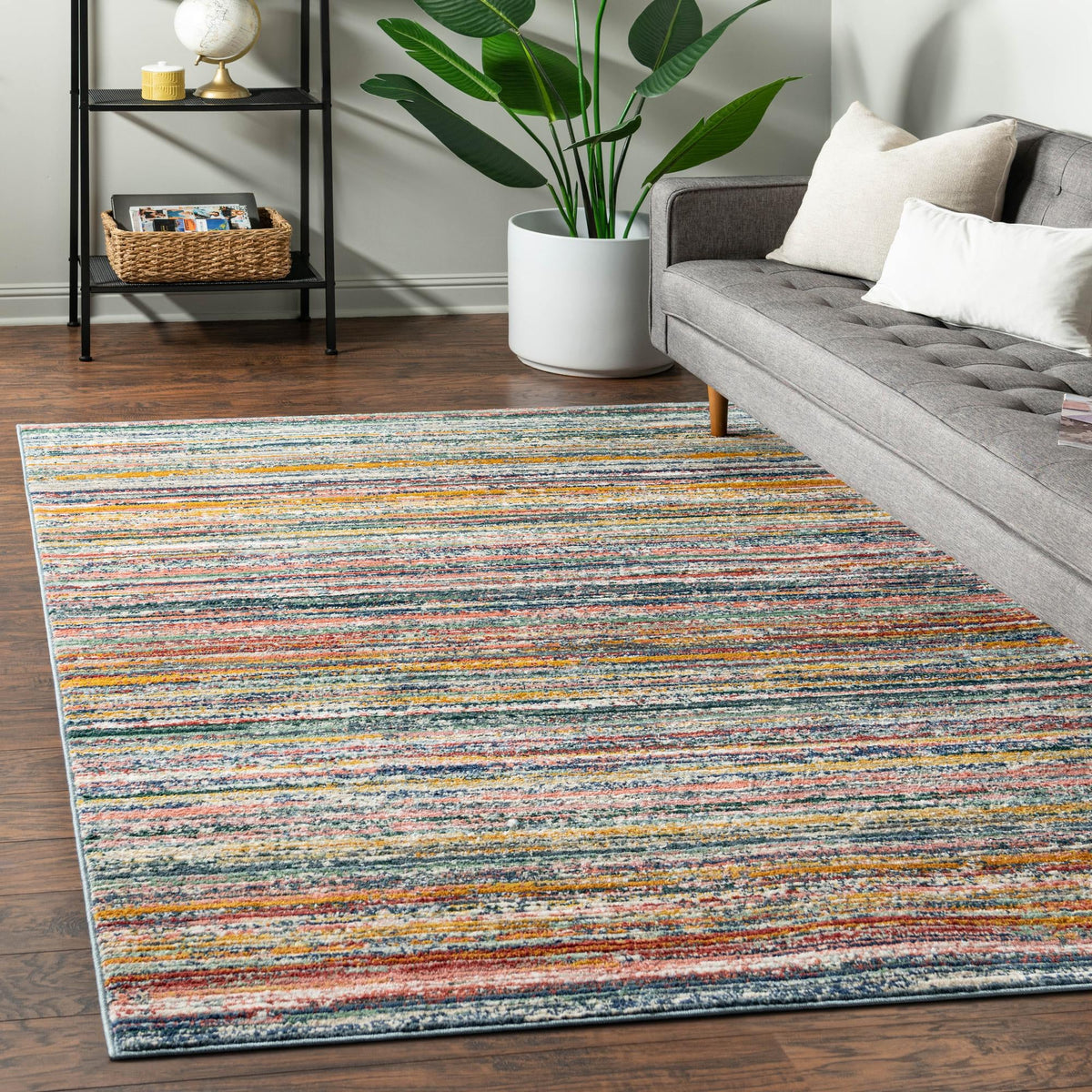 Jewel Oasis Collection Area Rug - Sapphire (Multi) Rectangle Multi  lifestyle 14