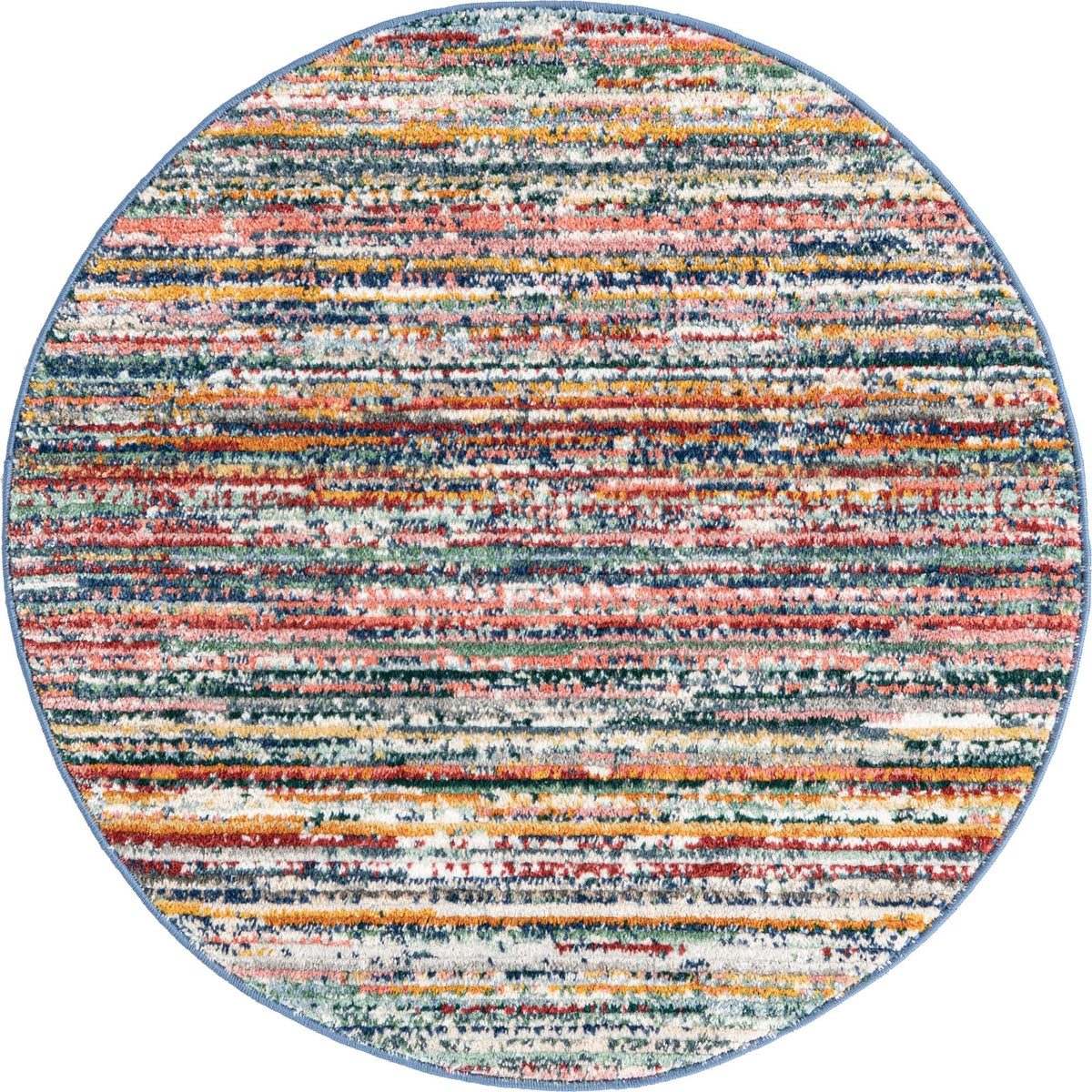 Jewel Oasis Collection Area Rug - Sapphire (Multi) Round Multi  lifestyle 16