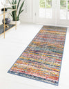 Jewel Oasis Collection Area Rug - Sapphire (Multi) Runner Multi  lifestyle 24
