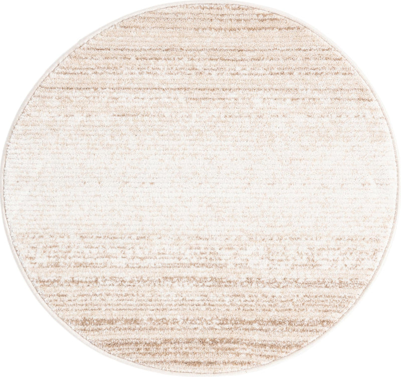 Jewel Oasis Collection Area Rug - Sapphire (Ivory) Round Ivory  lifestyle 16