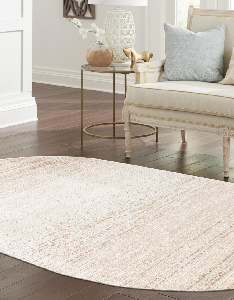 Jewel Oasis Collection Area Rug - Sapphire (Ivory) Oval Ivory  lifestyle 28
