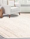 Jewel Oasis Collection Area Rug - Sapphire (Ivory) Octagon Ivory  lifestyle 36