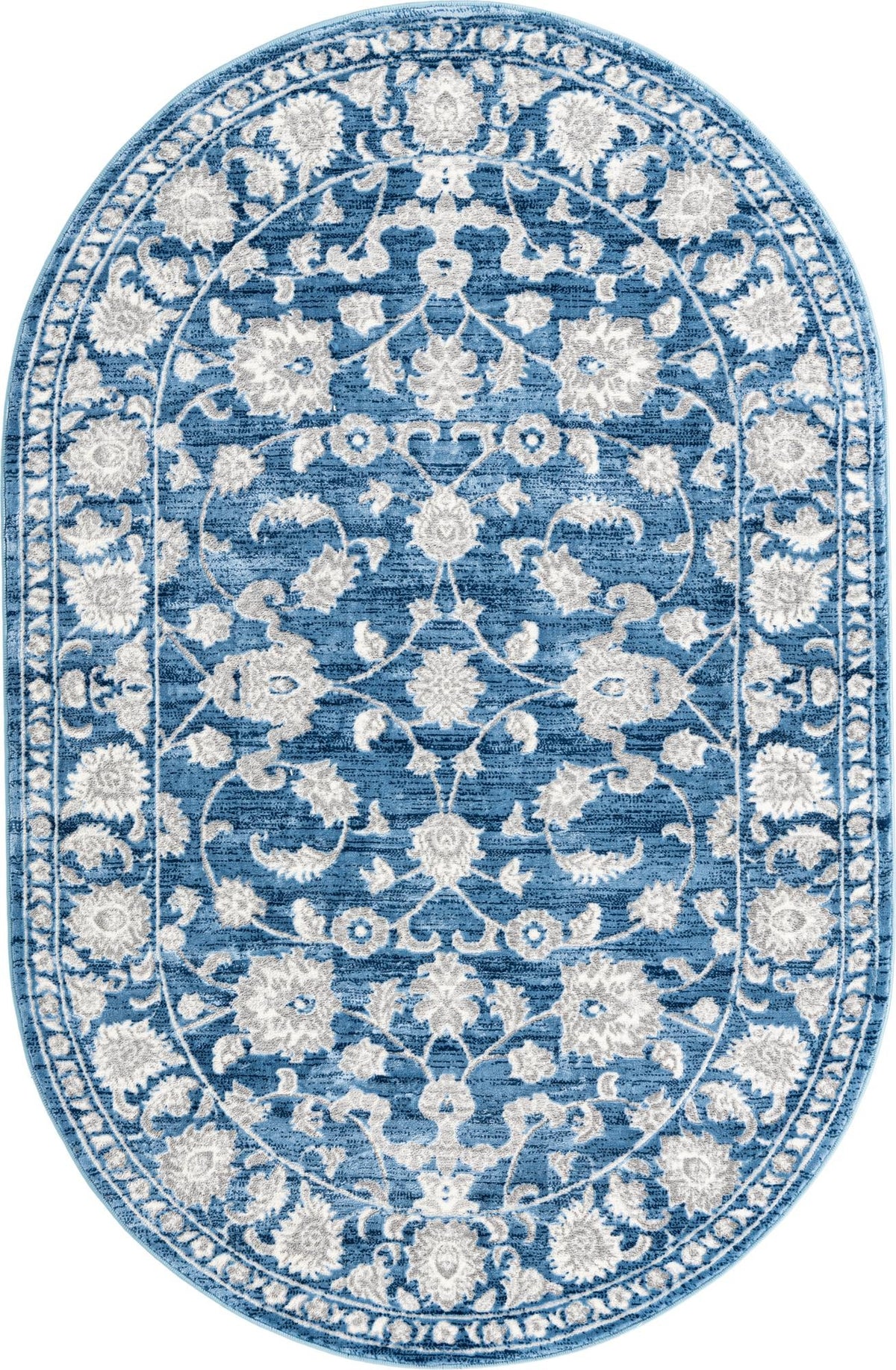 Charleston Elegance Collection Area Rug -  Seaport Oval Blue  lifestyle 44