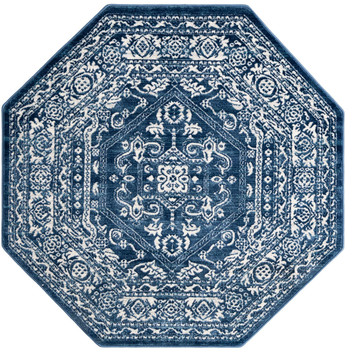 Charleston Elegance Collection Area Rug - Harborview Octagon Blue  lifestyle 52