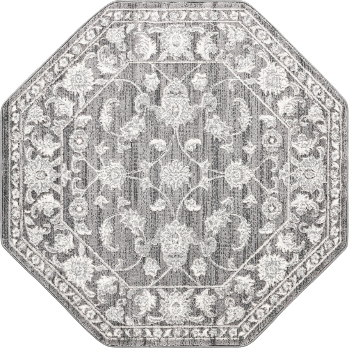 Charleston Elegance Collection Area Rug -  Seaport Octagon Gray  lifestyle 48