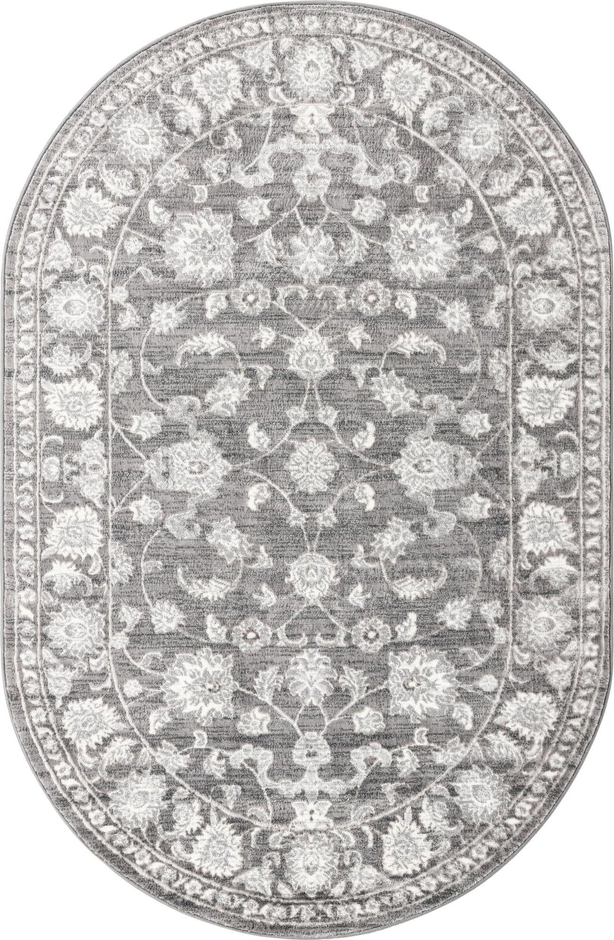 Charleston Elegance Collection Area Rug -  Seaport Oval Gray  lifestyle 49
