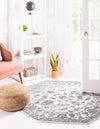 Charleston Elegance Collection Area Rug -  Seaport (white Gray) Octagon white Gray  lifestyle 26