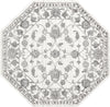 Charleston Elegance Collection Area Rug -  Seaport (white Gray) Octagon white Gray  lifestyle 17