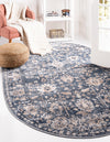 Cascade Range Collection Area Rug -  Shasta (Blue) Oval Blue  lifestyle 0