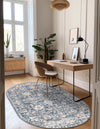 Cascade Range Collection Area Rug -  Shasta (Blue) Oval Blue  lifestyle 41