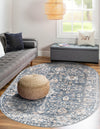 Cascade Range Collection Area Rug -  Shasta (Blue) Oval Blue  lifestyle 49