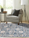 Cascade Range Collection Area Rug -  Shasta (Blue) Oval Blue  lifestyle 61