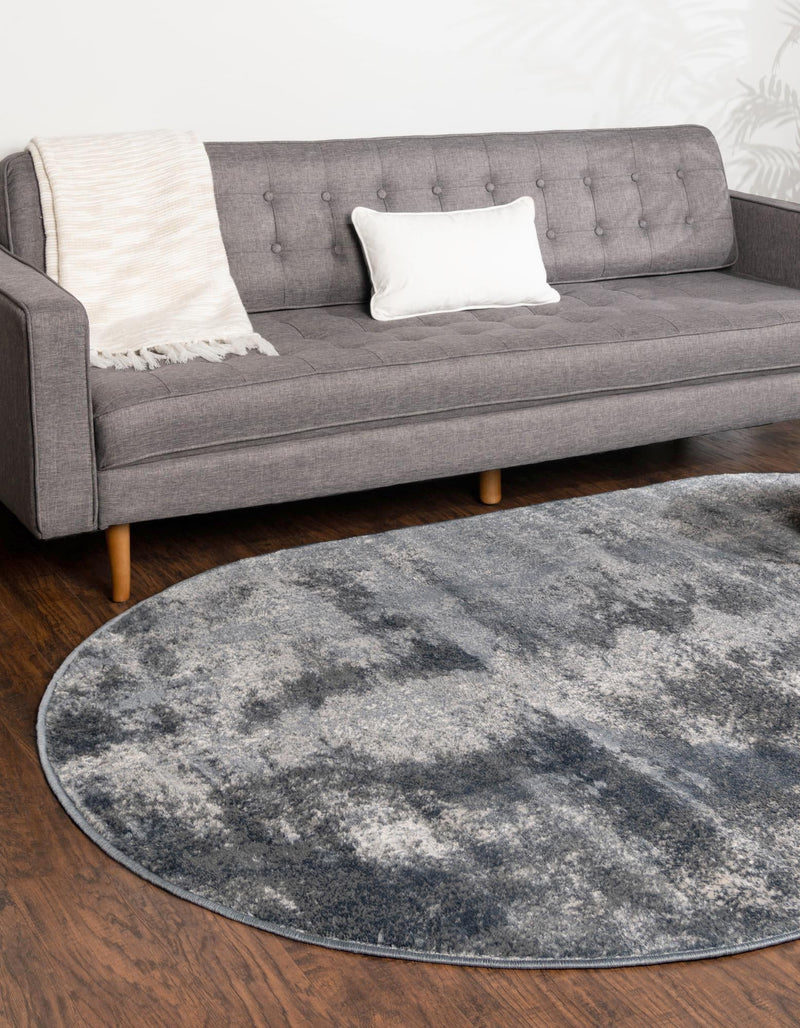 Cascade Range Collection Area Rug -  Adams Oval Blue  lifestyle 2