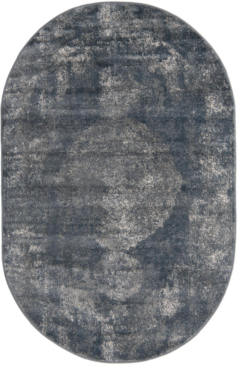 Cascade Range Collection Area Rug -  Adams Oval Blue Main