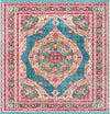 Caribbean Breeze Collection Area Rug -  Windward Square Turquoise  lifestyle 38