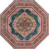 Caribbean Breeze Collection Area Rug -  Windward Octagon Turquoise  lifestyle 40
