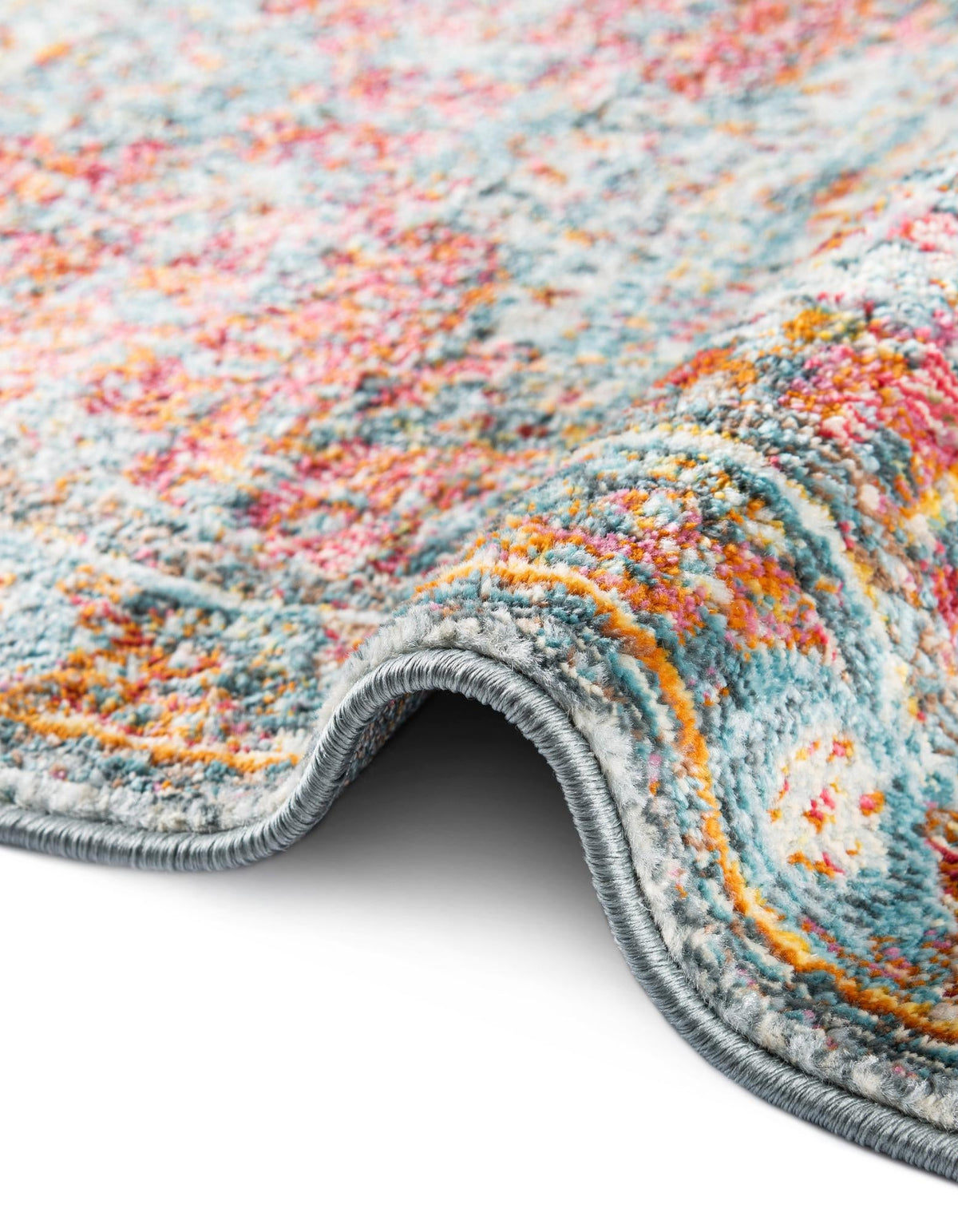 Caribbean Breeze Collection Area Rug -  Floriana Octagon Light Blue  lifestyle 102